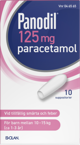 Panodil suppositorier 125 mg