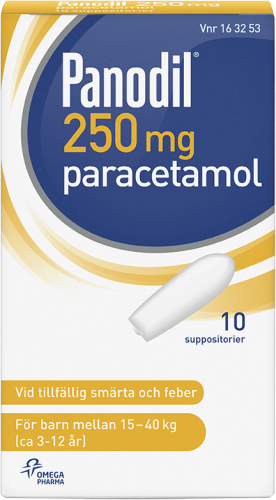 Panodil suppositorier 250 mg
