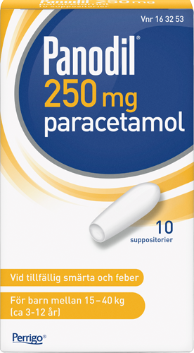 Panodil suppositorier 250 mg