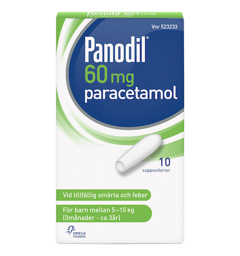 Panodil suppositorier 60 mg