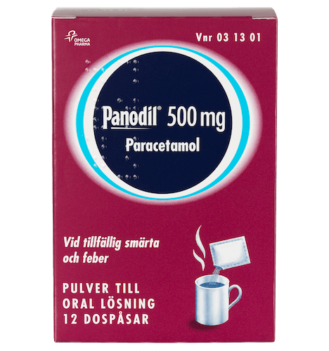 Panodil Pulver 500 mg oral lösning