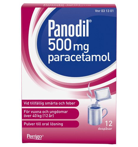 Panodil Pulver 500 mg oral lösning